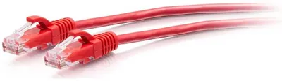 Produktbild von C2G 0,9 m Cat6a ungeschirmtes (UTP) flaches Ethernet Patchkabel mit Rastnasenschutz – rot, 0,91 m, Cat6a, U/UTP (UTP), RJ-45, RJ-45, Rot
