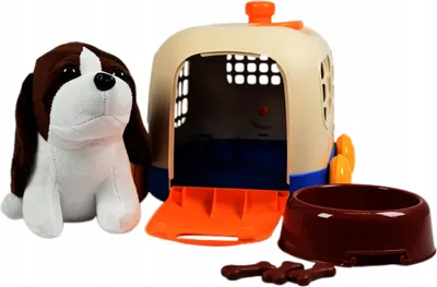 Produktbild von Plüschhund im Transporter - Tierarzt Spielset für Kinder - Hundepflege Koffer Set