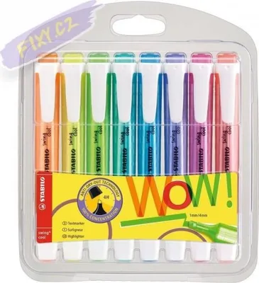 Zdjęcie produktu dla Zakreślacz - STABILO swing cool - opakowanie 8 sztuk - 8 różnych kolorów