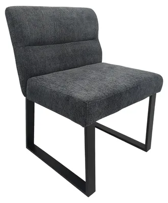 Produktbild von Stuhl Liron mit Kufengestell, bequem gepolstert, Chenille-Optik, Sitzhöhe 50 cm, Sitztiefe 44 cm