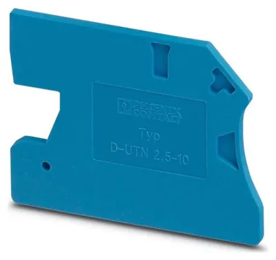 Produktbild von Phoenix Contact D-UTN 2.5/10, Anschlussblockabdeckung, 1 Stück(e), Blau, 2,2 mm, 55 mm, 39,8 mm