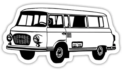Produktbild von Spreadshirt Bus Oldtimer Sticker Aufkleber, 10 x 10 cm, Mattweiß