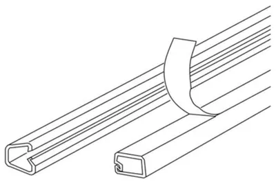 Produktbild von HKL Minikanal rws mit Klebeband LCD1015.3 2 Stk