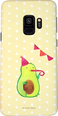 Produktbild von Mr. & Mrs. Panda Samsung Galaxy S9 Handyhülle Avocado Party - Gelb Pastell - Geschenk, Geburtstag, Happy Birthday, Cover, Handy Schutzhülle, Case, Genießen