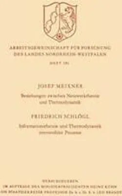 Obrázok produktu pre Beziehungen zwischen Netzwerktheorie und Thermodynamik / Informationstheorie und Thermodynamik irreversibler Prozesse