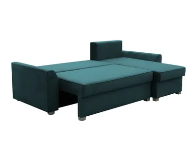 Obrázek produktu pro MTJMöbel Rohová sedací souprava AURORA 230x140 - UNIVERSAL - s funkcí spaní - 2 zásuvky na lůžko - Rozkládací pohovka - Tyrkysová sametová látka - MATT VELVET 27228