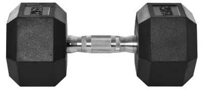 Produktbild von Hanteln mit gerändeltem Griff, Kurzhantel aus Gusseisen, 1 x 15kg, Kurzhanteln für Männer und Frauen, Dumbbell für Zuhause, Fitnessstudio