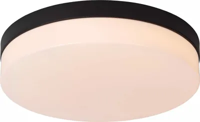 Obrázek produktu pro Koupelnový plafon 34,5 cm LED 24W černý kulatý BISKIT Lucide