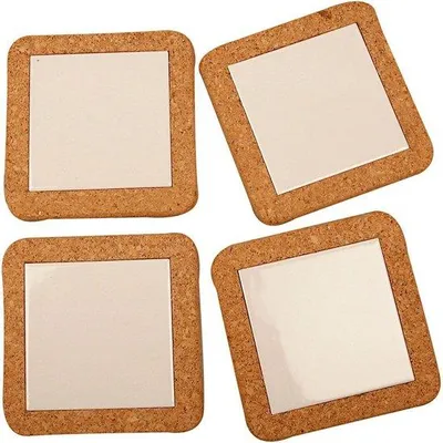 Immagine prodotto di Sottopentola 15 x 15 cm con cornice in legno - resistente al calore e decorativo