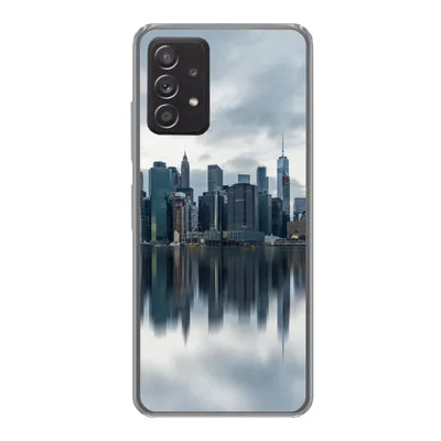 Produktbild von MuchoWow® Handyhülle Schutzhülle Hülle für Samsung galaxy a73 New York - Skyline - Spiegelung Silikon Softcase Handy Hülle - Handyhülle