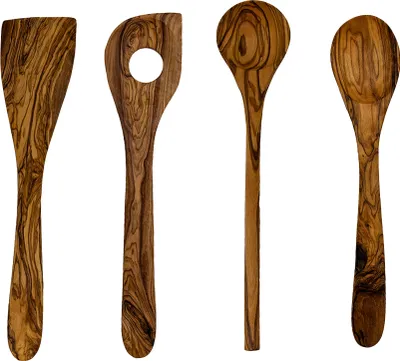 Immagine prodotto di Set di aiutanti in legno d'ulivo, 4 pezzi