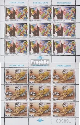 Produktbild von Briefmarken Jugoslawien 1989 Mi 2340Klb-2341Klb Kleinbogen (kompl.Ausg.) postfrisch Kinderspiele