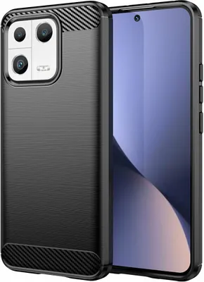 Obrázok produktu pre Kryt Carbon Case kompatibilný s Xiaomi 13 flexibilný silikónový karbónový kryt čierny