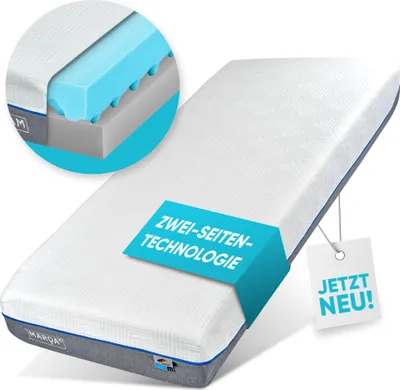 Produktbild von MARQA Matratze Gelmatratze Dualsense (Kaltschaum + Gelschaum) Rollmatratze Höhe 25 cm H3/H4, 180x200