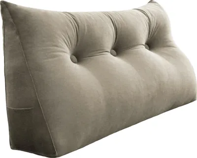 Obrázok produktu pre Veľký ergonomický vankúš na opierku hlavy zamatový klinový vankúš, vankúš na čítanie, klinový vankúš, chrbtový vankúš, odpočinkový vankúš, dekoračný vankúš