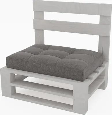 Produktbild von Lermowood Palettenmöbel Mpe Bank 80 x 80 cm Weiß | Europaletten Indoor und Outdoor Lounge Gartenmöbel Holz Gartenmöbel Set Lounge Möbel Terrasse Balkon Loft Stil Paletten