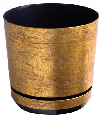 Produktbild von Kerd Dekor 21cm Übertopf mit Untersetzer Antik Gold