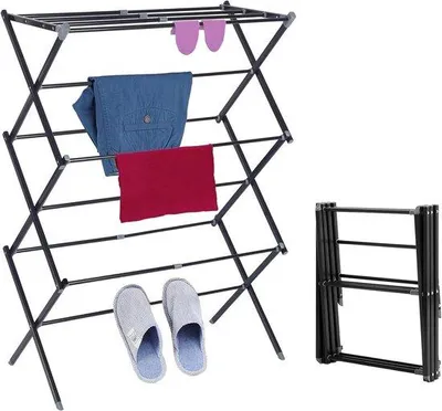 Image de Étagère pliante - 6 niveaux - Idéale pour les petits espaces - Noir