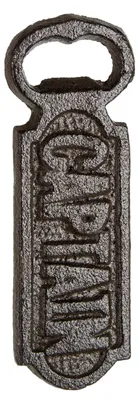 Produktbild von Flaschenöffner Captain aus Gusseisen Dunkelbraun 14,5 cm