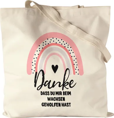 Produktbild von Danke Dass Du Mir Beim Wachsen Geholfen Hast Jutebeutel Erzieherin Kindergarten Tagesmutter