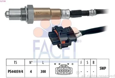 Produktbild von FACET Lambdasonde für OPEL Corsa C Schrägheck (X01) Beheizt Planarsonde 300mm 10.7136