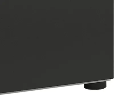 Produktbild von VCM Holz Badmöbel Unterschrank Hochschrank, Midischrank Bad Schrank Flandu Weiß / Schwarz