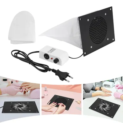 Produktbild von Nagelstaubabsaugung Nagelstaubsammler - Tischeinbau-Modell - 220 V - 6 W - 3650 U/min - Schwarz