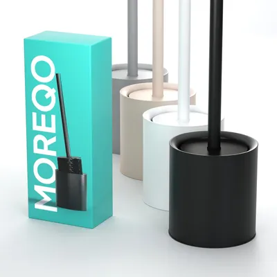 Productafbeelding van WC borstel toiletborstel met houder - Zwart - Vrijstaand zonder boren - Mat
