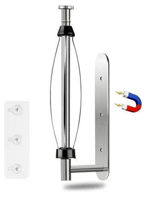 Produktbild von Edelstahl Küchenrollenhalter, Magnetischer Küchenrollenhalter ohne Bohren, Einhandbedienung, Selbstklebender Rollenhalter für Unter Schrank in Küche, Kühlschrank, Mikrowelle, Silber