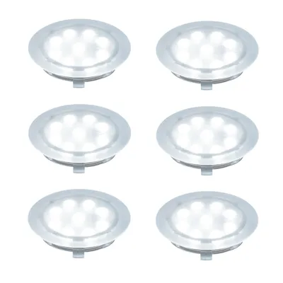 Immagine prodotto di Set di faretti da incasso speciali Paulmann, modello da pavimento, grado di protezione IP67, forma quadrata, attacco GU10, 3,5W, 230V, dimensioni 108x108mm, acciaio inossidabile/metallo