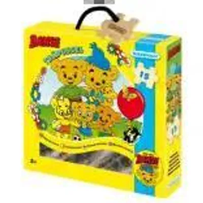 Produktbild von Kärnan Bamse Holzpuzzle Lernspielzeug zur Förderung der Feinmotorik, 15 Teile, ab 3 Jahren