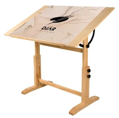Imagen del producto de Mesa de dibujo y diseño de madera ajustable para artistas