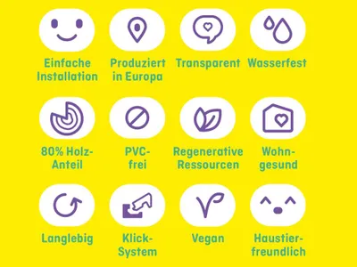Produktbild von SWISS KRONO | 2,397 m² | Eiche Landhausdiele Designboden, 7 mm Stabdielen, 2 0 m2 pro Packung, Klick System, Wassergeschutzt, Fussbodenbelag, Bodenbelag