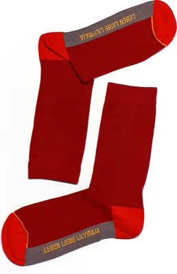 Produktbild von MEGAGROUP 1 Paar Casual Socken Gr. 40-44 Dreifarbige Strümpfe rot