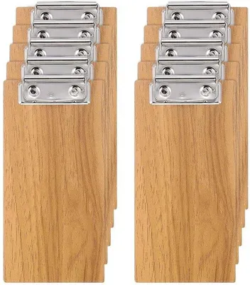 Produktbild von Mini-Klemborde aus Holz für Restaurants - 10 Stück - für Cheques und Halbseiten für Kellner - Restaurants und Cafés aus Holz