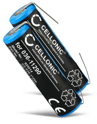 Image de CELLONIC 2x Batterie pour Rasoirs & Tondeuses Compatible avec Philips HQ8250, HX6730, HQ7360, 036-11290 - (750mAh, 3.7V)