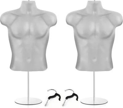 Produktbild von Famanu Mannequin Torso Set 2 Stück - Verstellbare Ständer