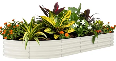 Produktbild von Ovaler Pflanzkübel aus verzinktem Stahl für Garten und Balkon