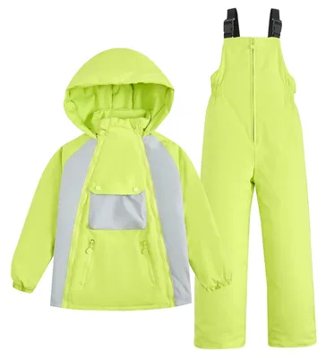 Immagine prodotto di Solidchoice - Completo da sci per bambini, composto da due pezzi, con cappuccio e tasche pratiche