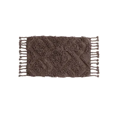 Image de Hilma tapis de bain 80x50cm marron.