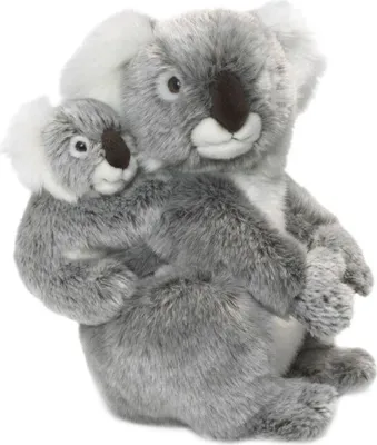 Produktbild von WWF Plüschtier Koalamutter mit Baby (28cm) lebensecht Kuscheltier Stofftier Koalabär