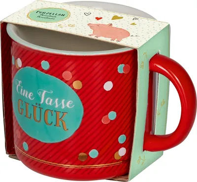 Produktbild von Porzellan-Tasse "Eine Tasse Glück" - Viel Glück