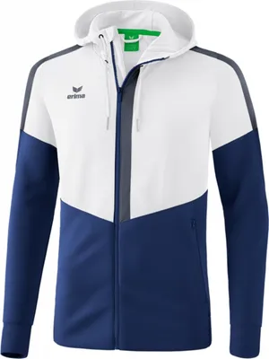 Produktbild von Erima Squad Trainingsjacke Mit Kapuze Herren - Weiß / New Navy / Slate Grey