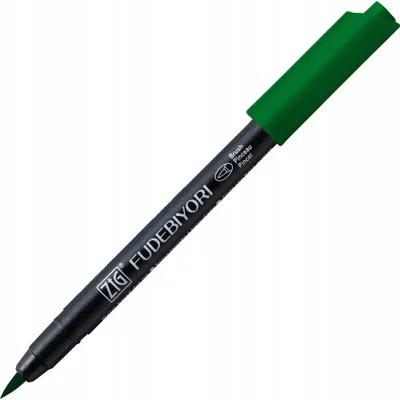 Produktbild von Kuretake Fudebiyori Pinselstift Grün 040 Kalligrafie