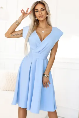 Produktbild von Numoco Formelle Frauenkleider Scarlett azurblau M