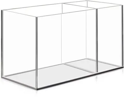 Image de Porte-crayons de bureau en acrylique - Support transparent pour le bureau, l'école et la maison (16,81 × 7,6 × 9,5 cm)