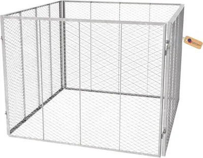 Productafbeelding van Compostbak Vierkant Metaal 100x100x80 cm - Verzinkte Roosterbak voor Tuinafval