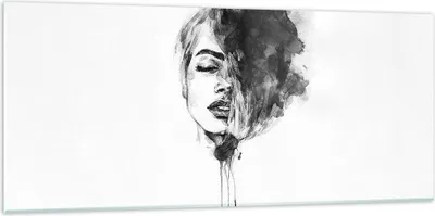 Produktbild von Bilder auf glas - Einteilig - Frau Gesicht Abstraktion - 120x50cm - Glasbilder - Wandbilder - Bilder - zum Aufhängen bereit - Wanddekoration aus Glas - Glas Bilder - Wandbild auf Glas - GAB120x50-4934