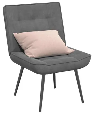 Image de vidaXL Fauteuil relax gris foncé 64x74x84 cm velours
