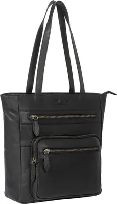 Produktbild von Benthill Schultertasche Damen Echt Leder | Shopper aus echtem Rindsleder | Vintage Handtasche mit vielen Fächern | Damen-Leder-Tasche | Beutel
